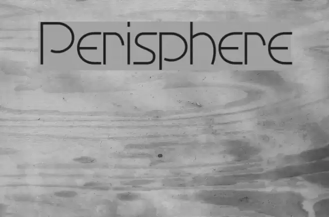 Perisphere フォント examples