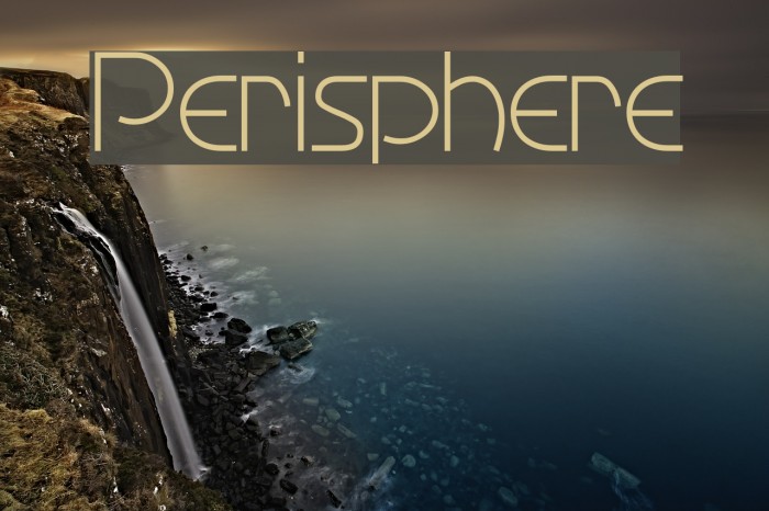 Perisphere フォント examples