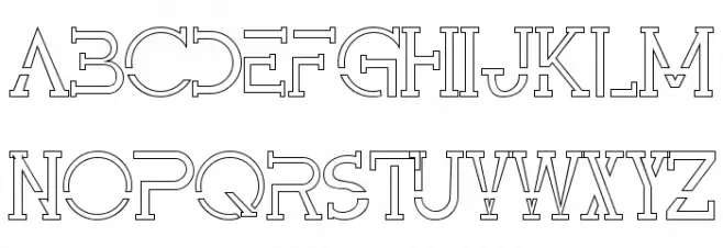 Perky Area Demo Outline Schriftart Groß