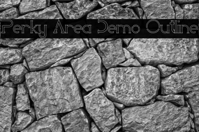 Perky Area Demo Outline Font examples