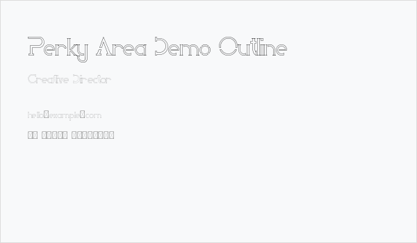 Perky Area Demo Outline Business Card