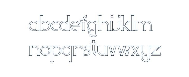 Perky Area Demo Outline Lowercase
