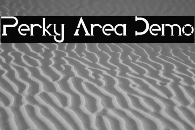 Perky Area Demo Font examples