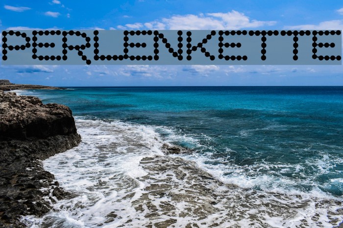 Perlenkette Font examples