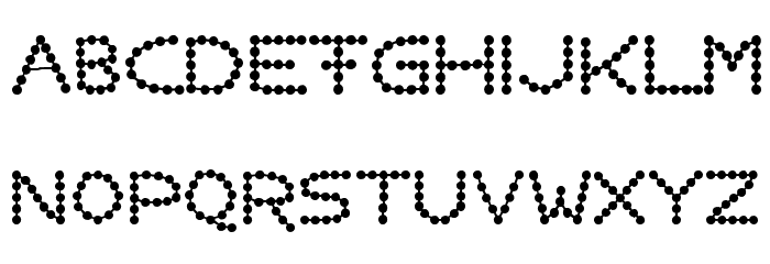 Perlenkette Font LOWERCASE