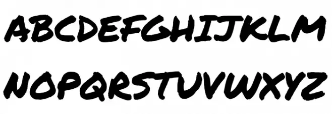Permanent Marker Schriftart Groß