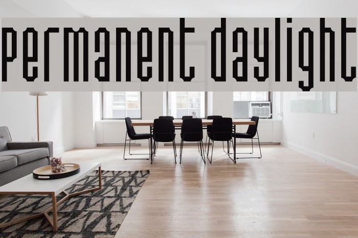 Permanent daylight Font examples