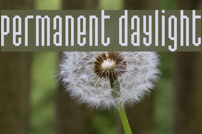 Permanent daylight Font examples