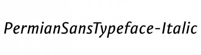 PermianSansTypeface-Italic  font caratteri gratis