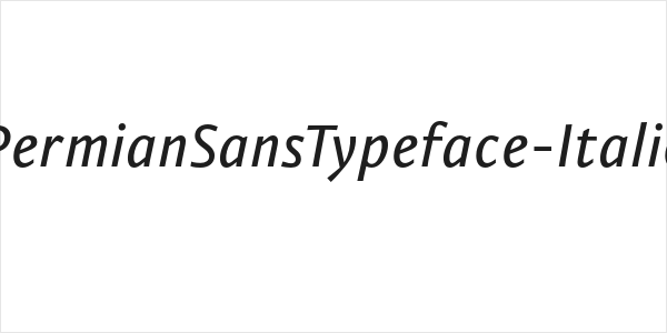 PermianSansTypeface-Italic Logo