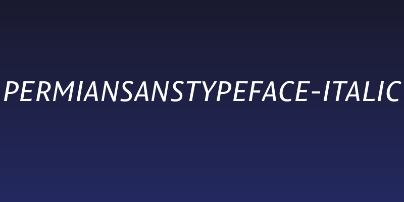 PermianSansTypeface-Italic Social Header