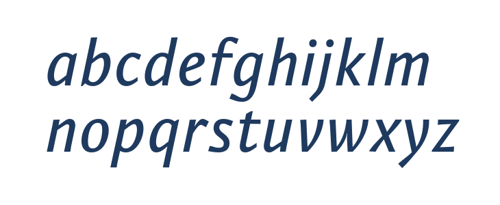 PermianSansTypeface-Italic Lowercase