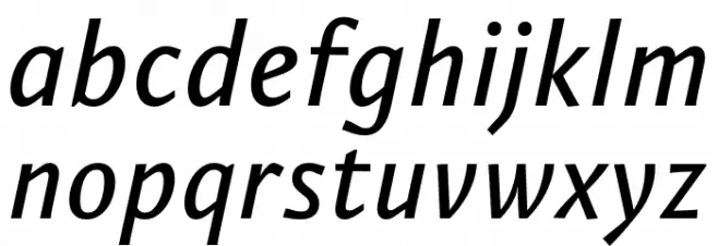 PermianSansTypeface-Italic Font Litere mici