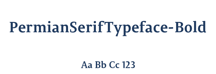 PermianSerifTypeface-Bold Font Preview