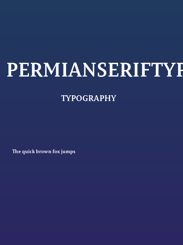 PermianSerifTypeface-Bold Poster