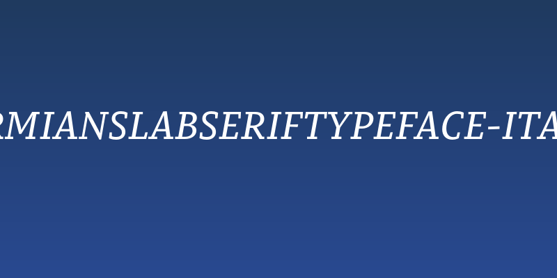 PermianSlabSerifTypeface-Italic Social Header