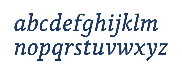 PermianSlabSerifTypeface-Italic Lowercase