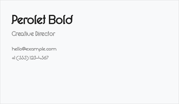 Perolet Bold Business Card