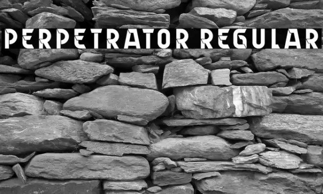Perpetrator Regular Font examples