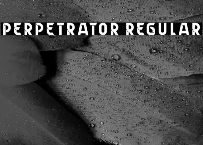 Perpetrator Regular Font examples