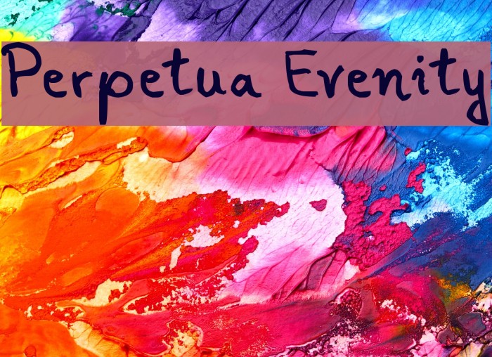 Perpetua Evenity Font examples