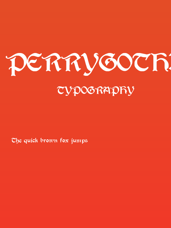 PerryGothic Regular Poster