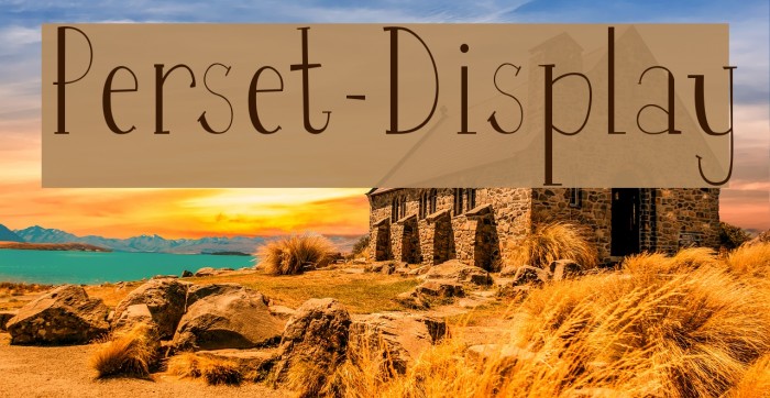 Perset-Display Font examples