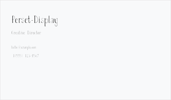 Perset-Display Business Card