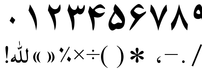 PersianNaskhSSK Font OTHER CHARS