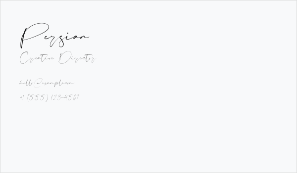 Persian Business Card