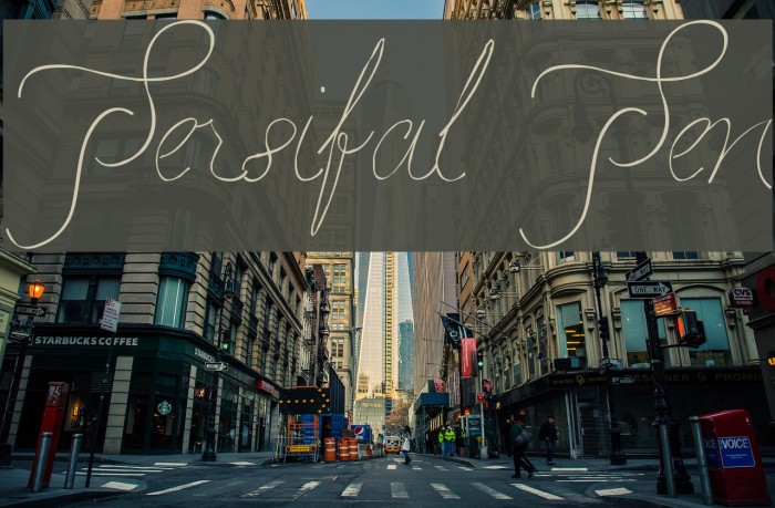 Persifal Pen Font examples