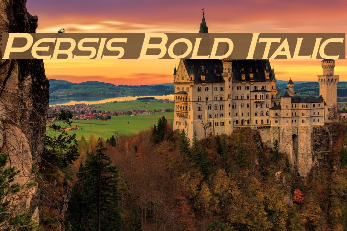 Persis Bold Italic Font examples