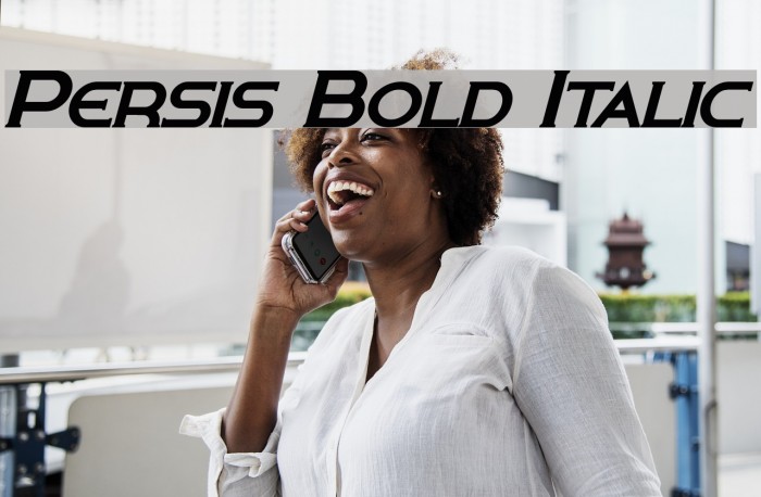 Persis Bold Italic Font examples