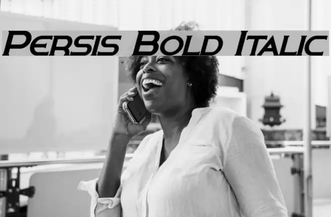 Persis Bold Italic Font examples