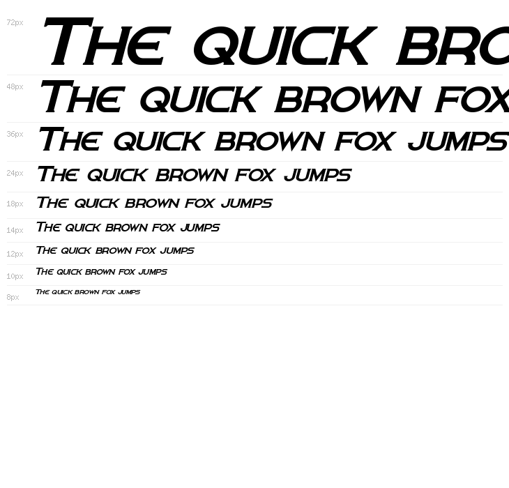 Persis Bold Italic Waterfall