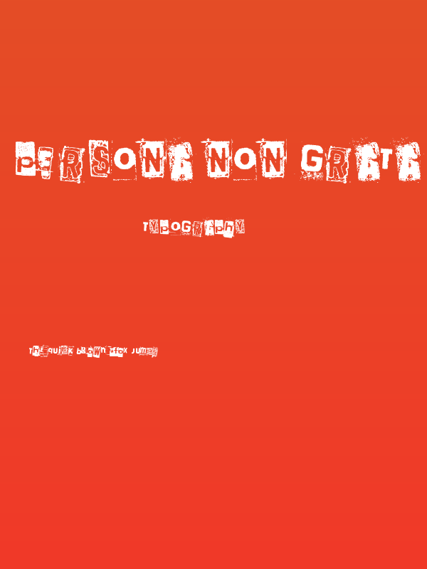 Persona Non Grata Poster