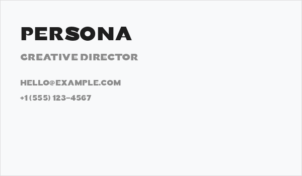 Persona Business Card