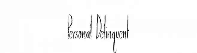 Personal Delinquent  Free Fonts Download