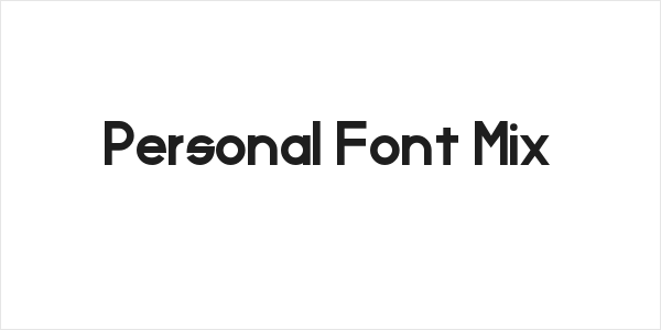 Personal Font Mix Logo