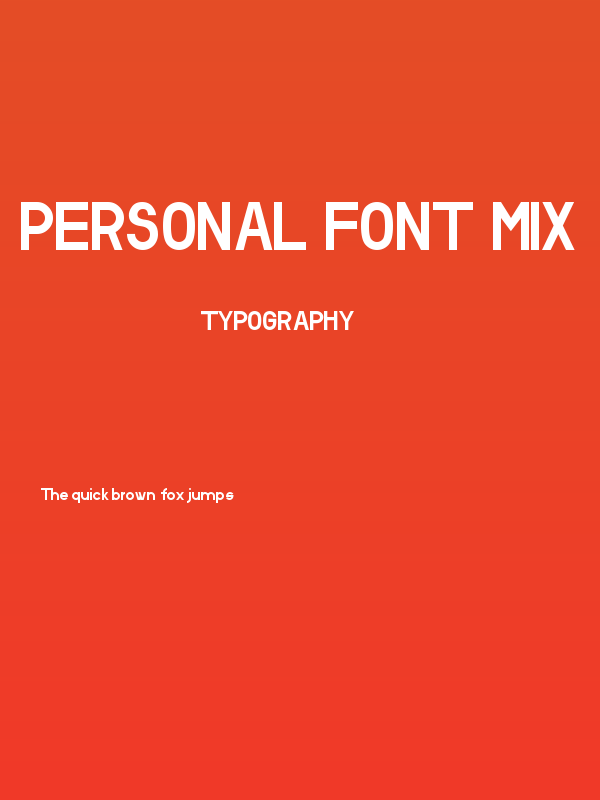 Personal Font Mix Poster