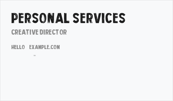 Personal Services Business Card