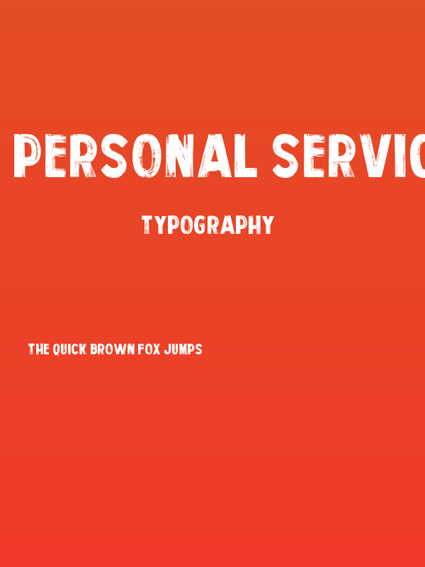 Personal Services Poster