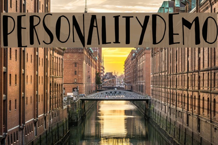 PersonalityDEMO Font examples