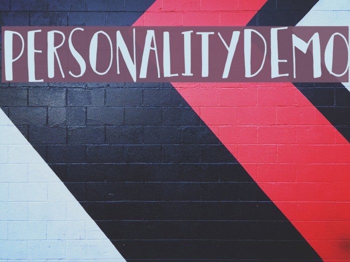 PersonalityDEMO Font examples
