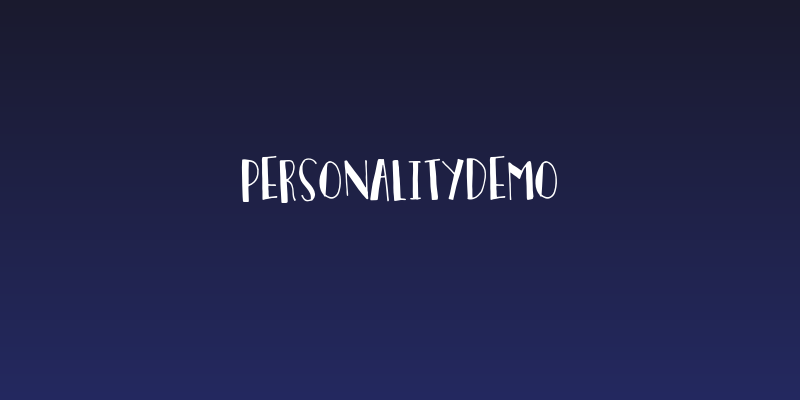 PersonalityDEMO Social Header