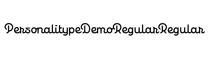 Personalitype Demo Regular Regular  フリーフォントのダウンロード