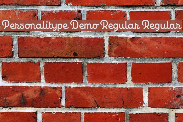 Personalitype Demo Regular Regular Font examples