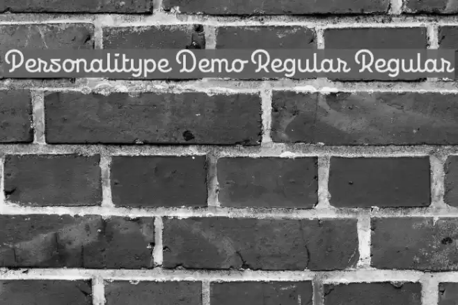 Personalitype Demo Regular Regular Font examples
