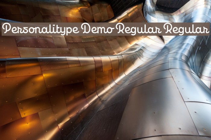 Personalitype Demo Regular Regular Font examples