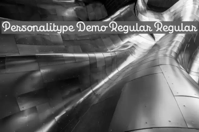 Personalitype Demo Regular Regular Font examples